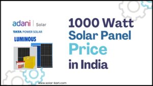 1000 Watt Solar Panel Price in India