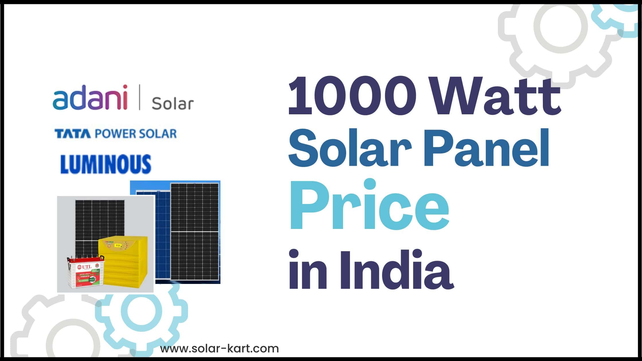 1000 Watt Solar Panel Price in India