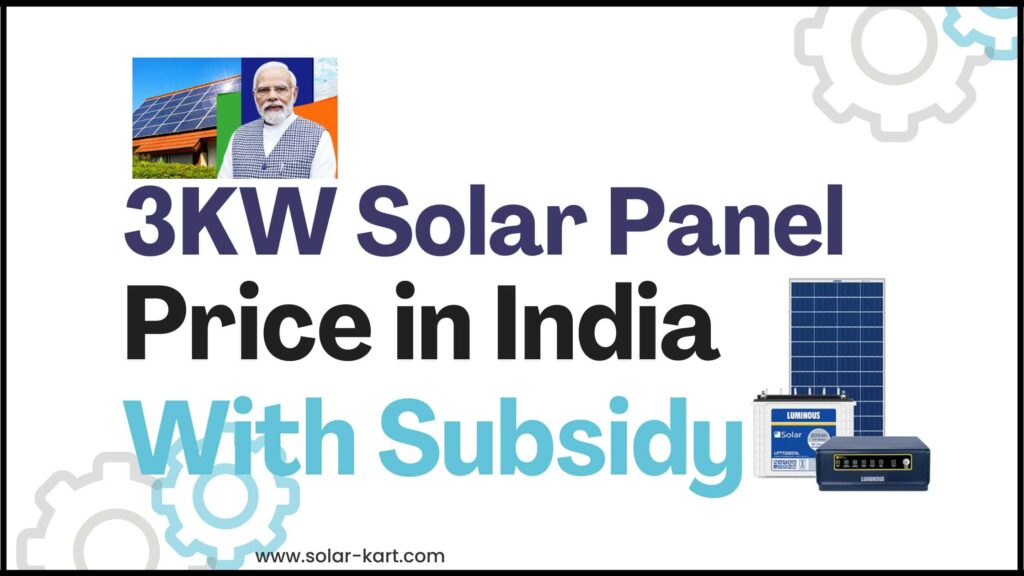 3KW Solar Panel Price in India with Subsidy